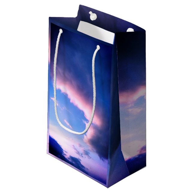 Sacola Para Presentes Pequena Pink clouds (Frente inclinada)