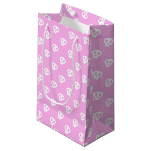 Sacola Para Presentes Pequena Pink Skully