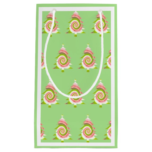 Sacola Para Presentes Pequena Pino Psicodélico - Saco do Presente (Frente)