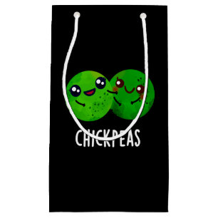 Sacola Para Presentes Pequena Pintinho Ervilha Engraçada Rapariga Pea Pun Dark B