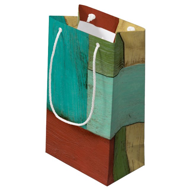 Sacola Para Presentes Pequena Pintura Costeira Contempoary Multicolor (Verso inclinado)