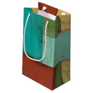 Sacola Para Presentes Pequena Pintura Costeira Multicolor