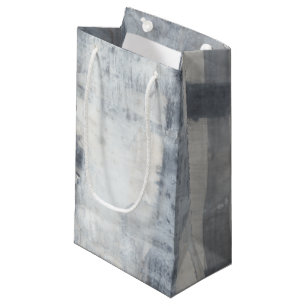 Sacola Para Presentes Pequena Pintura de Cinza Contemporânea
