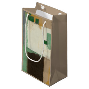 Sacola Para Presentes Pequena Pintura Expressionista com Traços Pesados de Pinc