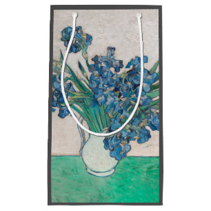 Sacola Para Presentes Pequena Pintura Impressionista Vaso de Íris de Van Gogh