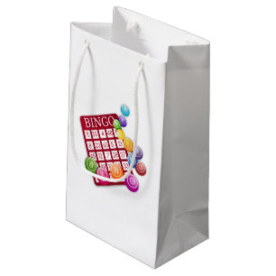 Sacola Para Presentes Pequena Placa BINGO com BINGO Balls