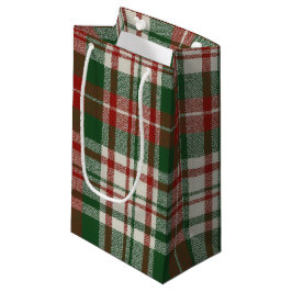 Sacola Para Presentes Pequena Plaid de Natal Clássico