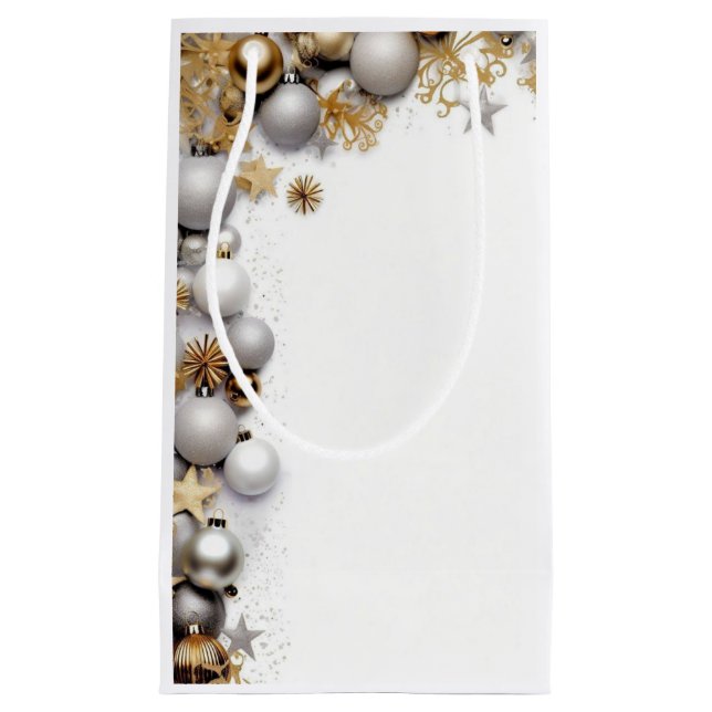 Sacola Para Presentes Pequena Pochette Cadeau "Boule Doré" (Frente)