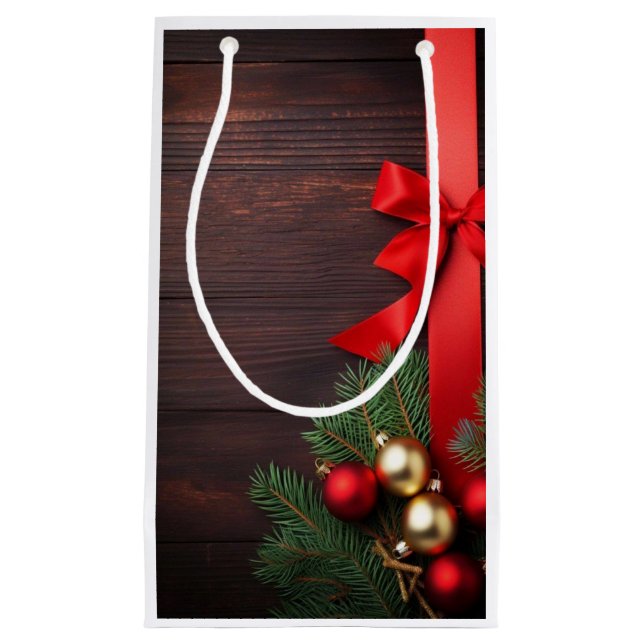 Sacola Para Presentes Pequena Pochette Cadeau "Ruban Rouge" (Frente)