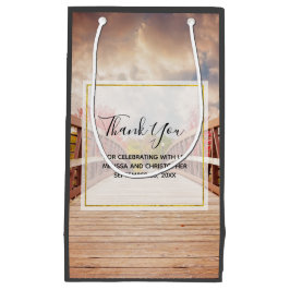 Sacola Para Presentes Pequena Ponte Rustic Wooden no País Obrigado