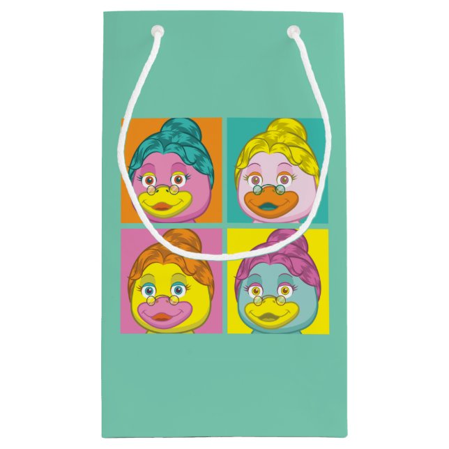 Sacola Para Presentes Pequena Pop art da Senhora Birdy (Verso)