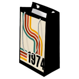 Sacola Para Presentes Pequena poster vintage 50º aniversário 1974