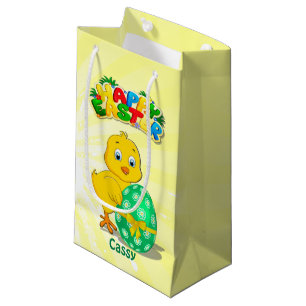 Sacola Para Presentes Pequena Poucos desenhos animados da galinha da páscoa