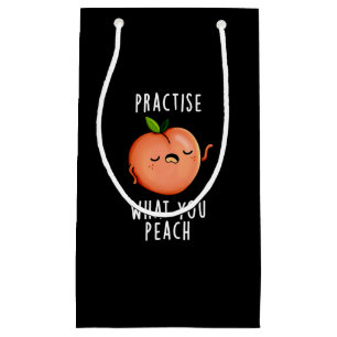 Sacola Para Presentes Pequena Pratique o que você prega na Fruta positiva - Pun
