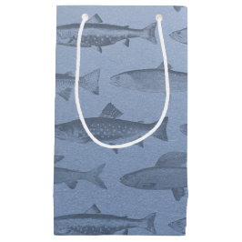 Sacola Para Presentes Pequena Preferencialmentes São Padrões De Peixe Personaliz