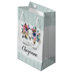 Sacola Para Presentes Pequena Presente para Madrinha Boho Saco de Favor de Crâni