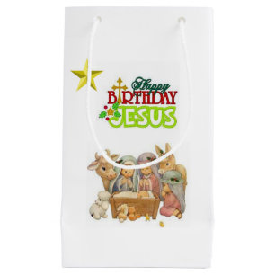 Sacola Para Presentes Pequena Presente Saco de Natal Jesus