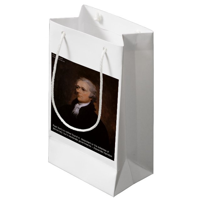 Sacola Para Presentes Pequena Presentes de Alexander Hamilton (Frente inclinada)