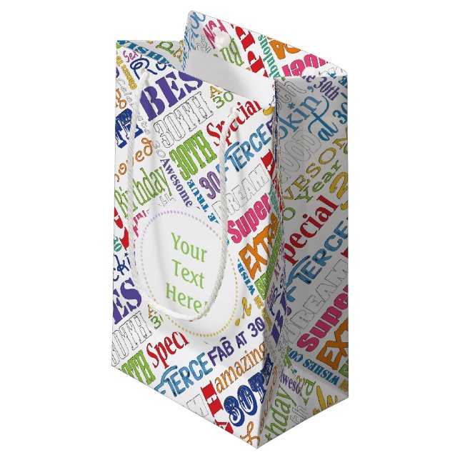 Sacola Para Presentes Pequena Presentes originais e especiais do partido de (Frente inclinada)