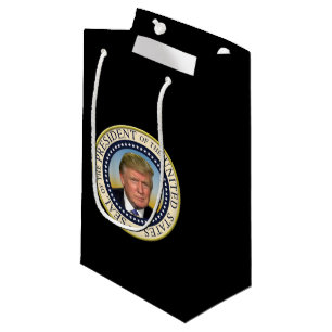 Sacola Para Presentes Pequena Presidente Trump Foto Presidente Seal