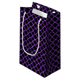SACOLA PARA PRESENTES PEQUENA PRETO COM COLA PURPER OLHA HALLOWEEN