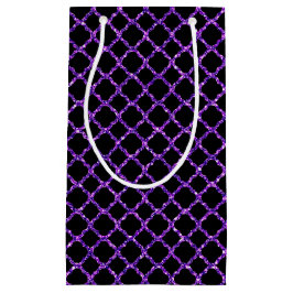 SACOLA PARA PRESENTES PEQUENA PRETO COM COLA PURPER OLHA HALLOWEEN