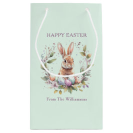 Sacola Para Presentes Pequena Primavera Bunny Easter Egreath Personalizado