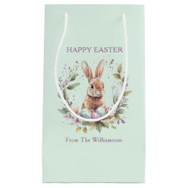 Sacola Para Presentes Pequena Primavera Bunny Easter Egreath Personalizado