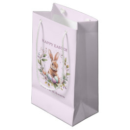 Sacola Para Presentes Pequena Primavera Bunny Easter Egreath Personalizado