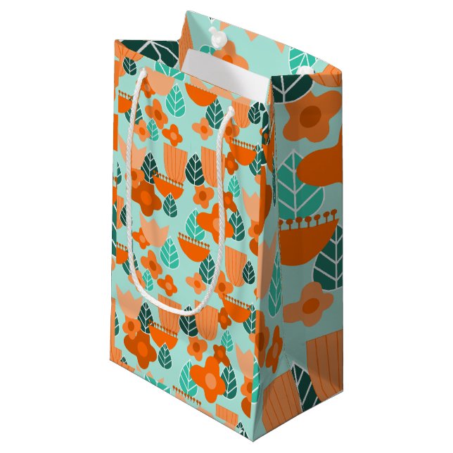 Sacola Para Presentes Pequena Primavera escandinavo (Frente inclinada)