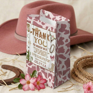 Sacola Para Presentes Pequena Primeiro Rodeio Cowgirl Ocidental Festa de 1º Aniv