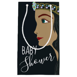 Sacola Para Presentes Pequena Princesa Chá de fraldas Azul