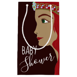 Sacola Para Presentes Pequena Princesa Chá de fraldas Vermelho