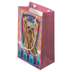 Sacola Para Presentes Pequena Princesa Coroa Yorkie