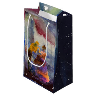 Sacola Para Presentes Pequena Princesa Watercolor Art Gift Bag