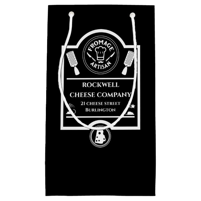 Sacola Para Presentes Pequena Produtor de Queijo (Frente)