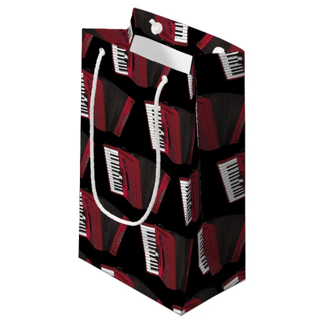 Sacola Para Presentes Pequena Professor de Música Musical Accordion Instrumento (Frente inclinada)