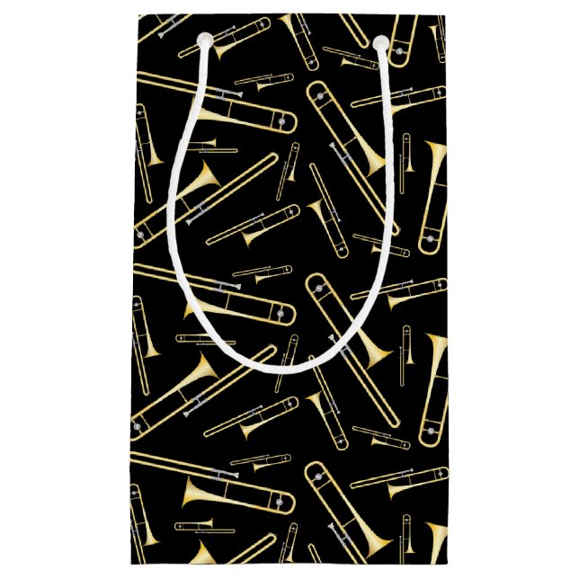 Sacola Para Presentes Pequena Professor de Música Trombone (Frente)