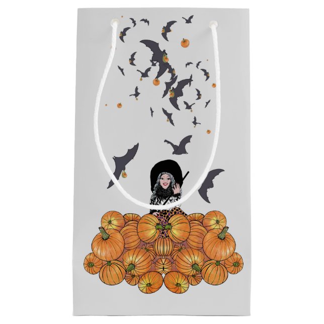 Sacola Para Presentes Pequena Pronto para o Halloween! (Frente)