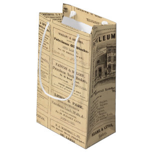 Sacola Para Presentes Pequena Propagandas do óleo de New York e de Pensilvânia