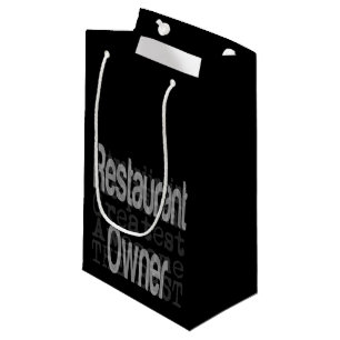Sacola Para Presentes Pequena Proprietário do Restaurante - Pequena bolsa de pre