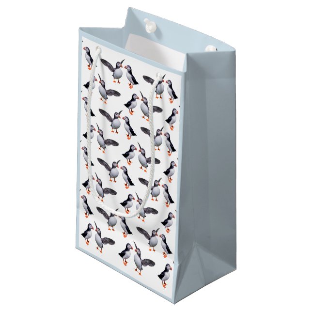 Sacola Para Presentes Pequena Puffin Frenzy Gift Bag (Frente inclinada)