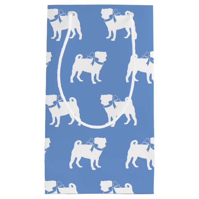 Sacola Para Presentes Pequena Pug Dog Puppy (Frente)