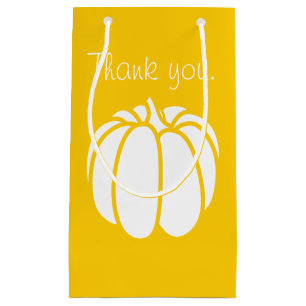 Sacola Para Presentes Pequena Pumpkin Patch no Saco do Presente Amarelo