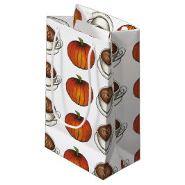 Sacola Para Presentes Pequena Pumpkin Spice Season Café outono de outono