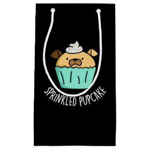 Sacola Para Presentes Pequena Pupcake asfaltado Puppy Cupcake Pun Dardo BG