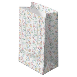Sacola Para Presentes Pequena Puzzles - Contorno Primário Fundo Branco