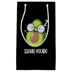 Sacola Para Presentes Pequena Quadrado Engraçado Engraçado Avocado Puns Escuros 