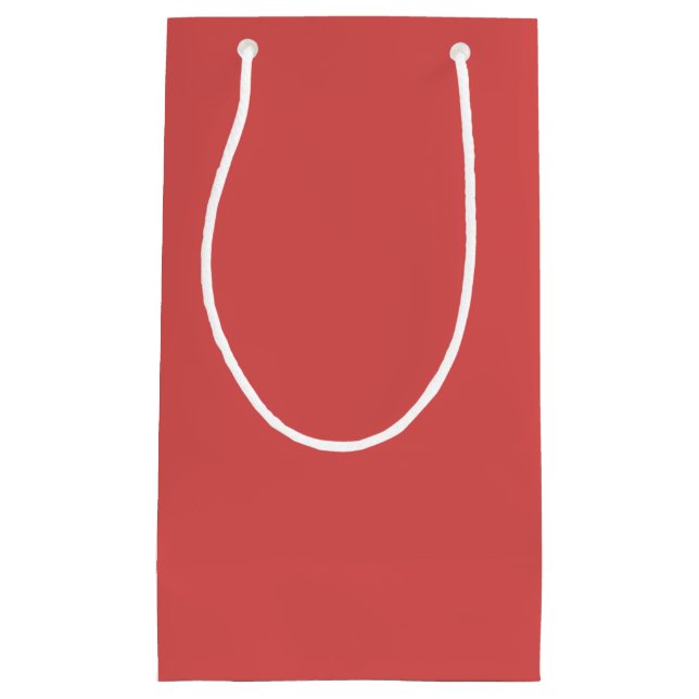 Sacola Para Presentes Pequena Quadro Leve de Natal Vermelho (Frente)