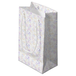 Sacola Para Presentes Pequena Quebra-cabeças - Contorno Pastel Fundo Branco